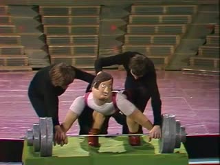 pantomime "weightlifter" - hello olympics | "olympics-80", 1980