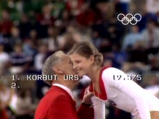 incredible performance from olga korbut darling of munich - munich 1972 olympics