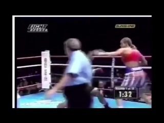 woman kos woman with a boxing bomb