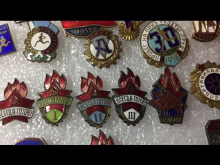 collection of ussr badges. the era of the great power (part no. 3, 50 years old)