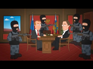 cartoon: putin, bond, mikhalkov, arshavin