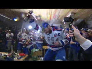 ska celebrates victory in the 2017 gagarin cup (04/16/2017)