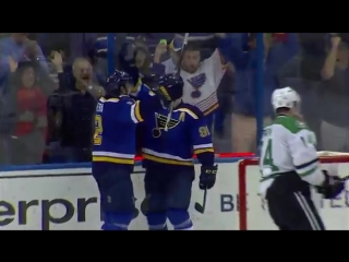 tarasenko brought victory to the blues in overtime